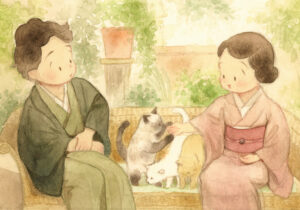 大佛太郎夫妻とシャムネコ